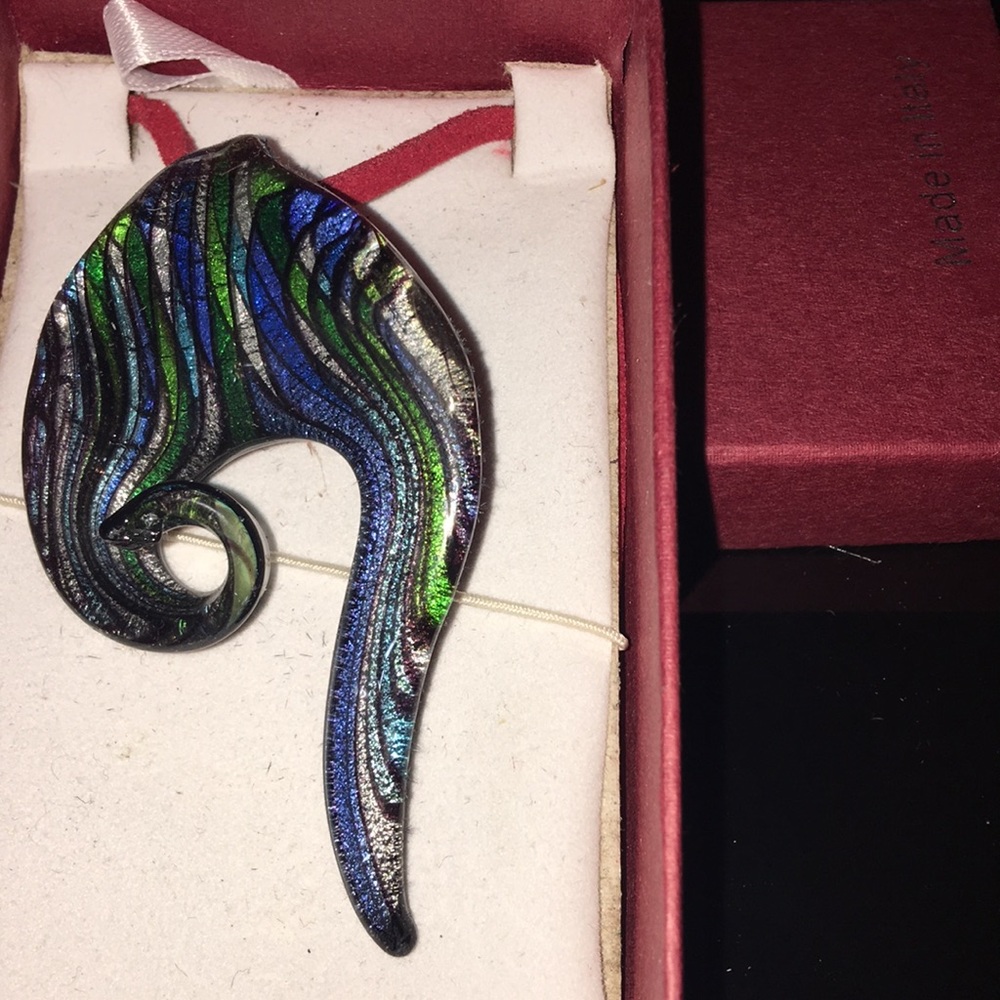Italian Dichroic glass pendant